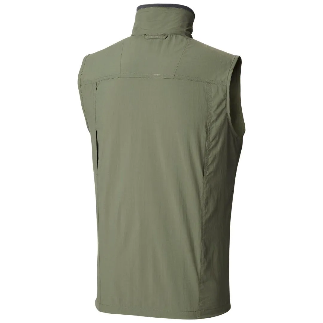Flexible Back Panel Eco Friendly Dye Columbia Men Green Silver Ridge II Vest (Sun Protection)