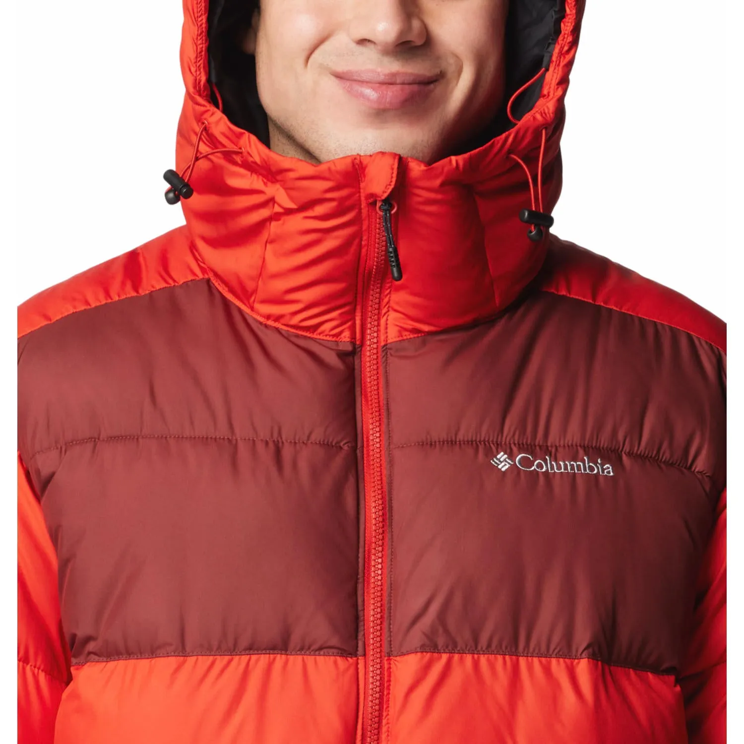 Columbia Men Red Pike Lake II Hooded Jacket Cold Weather Wear