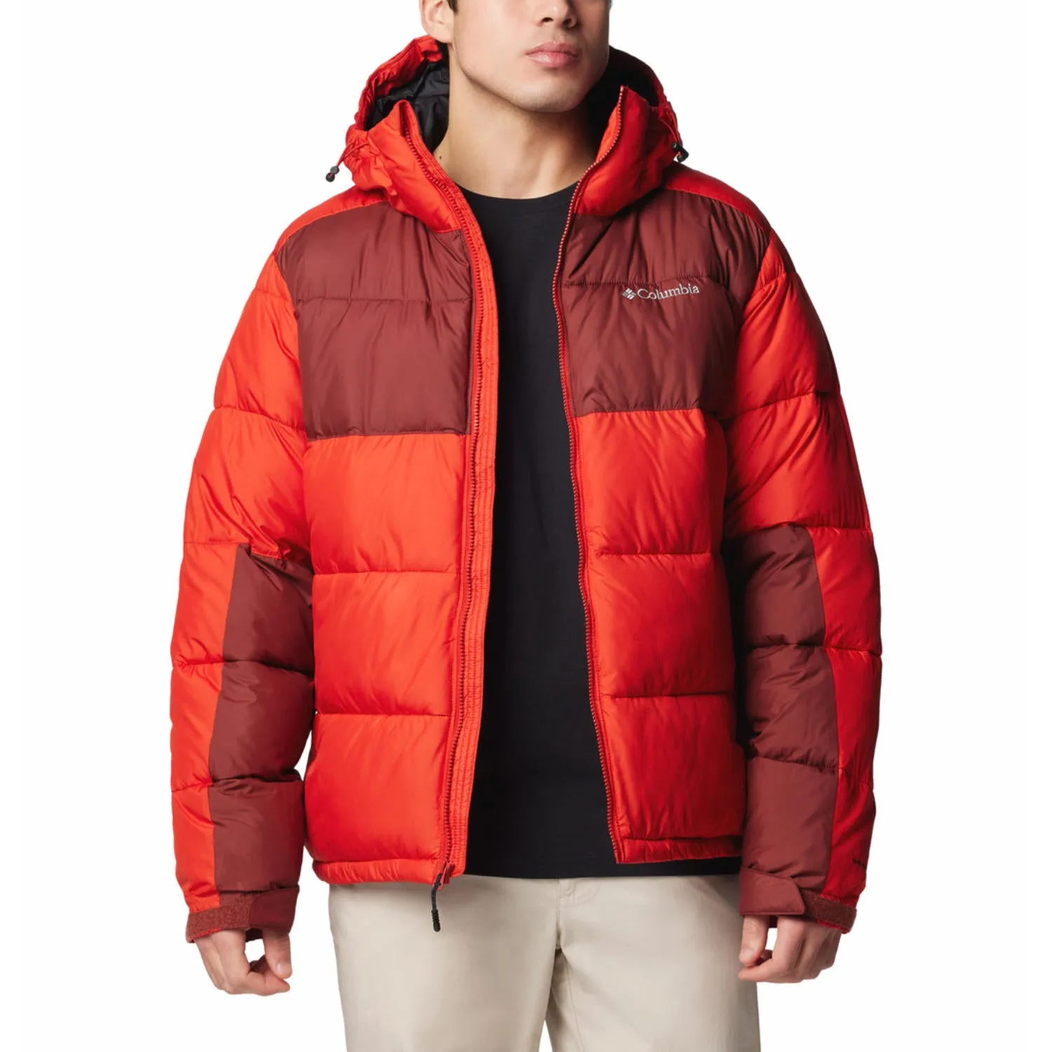 Columbia Men Red Pike Lake II Hooded Jacket Warm Weather Wear