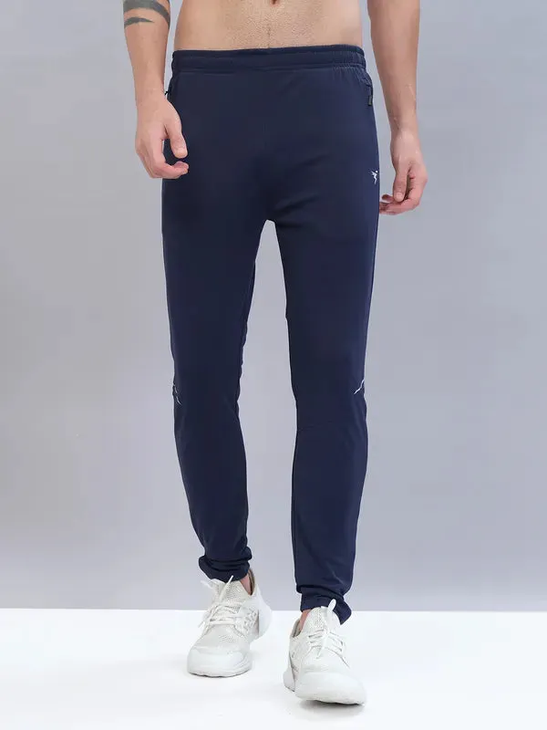 Performance Stretch Sporty Wearable Men Solid Slim Fit Trackpants with TECHNO DRY