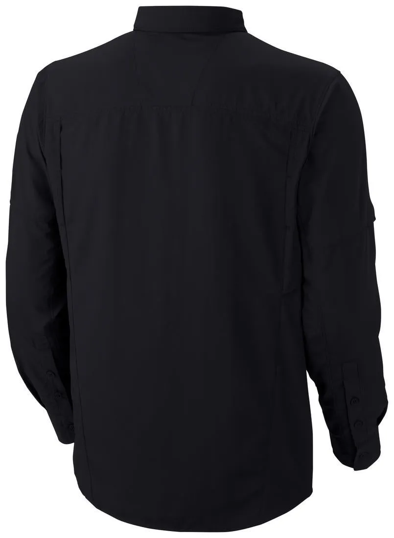 Columbia Men Black Silver Ridge Long Sleeve Shirt (Sun Protection) Wild Mood EcoFriendlyDye