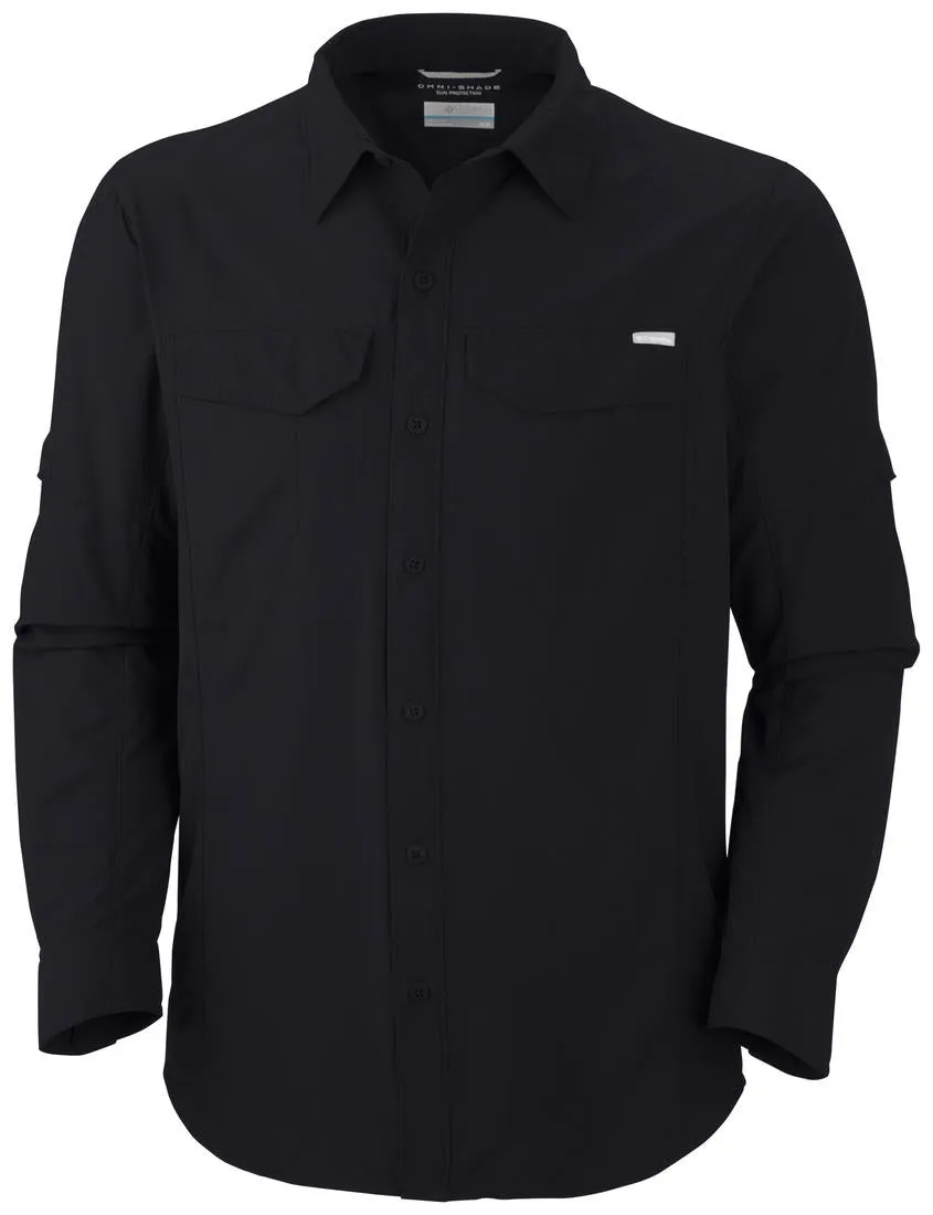 Teacher Chic Columbia Men Black Silver Ridge Long Sleeve Shirt (Sun Protection)