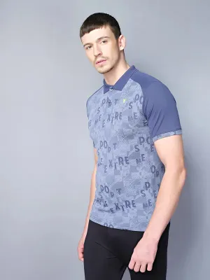 Men Printed Slim Fit Polo T-shirt with DOUBLE COOL SmoothGripFastenings Handmade Glow