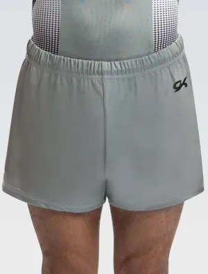 Men's Nylon/Spandex Long Gymnastics Shorts Steel Stylish Shorts Quick Layer Wear