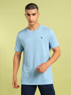 Everyday Casual Men's masculinity Men Solid Slim Fit Crew Neck T-shirt with DOUBLE COOL