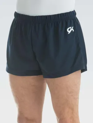 Men's Nylon/Spandex Gymnastics Shorts Navy Abrasion Proof Fabric