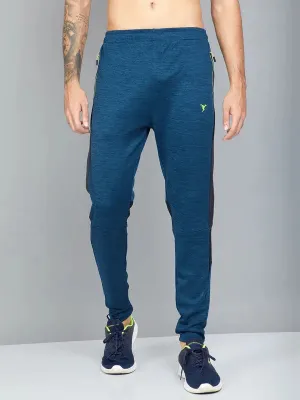 Men Colorblock Slim Fit Trackpants with TECHNO DRY Sporty Fit Tropical Active