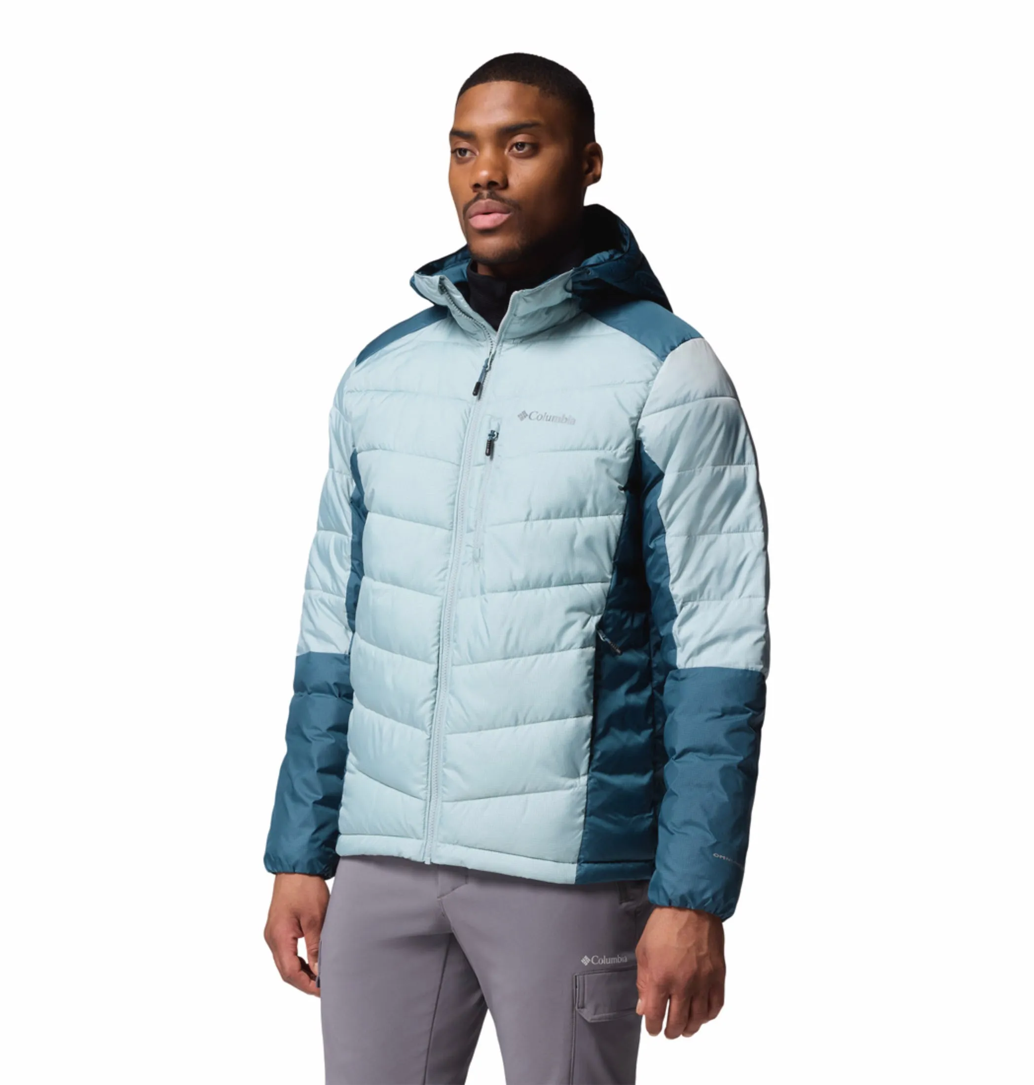 Columbia Men Blue OmniHeat Infinity Labyrinth Loop II Down Jacket Breathable Shield