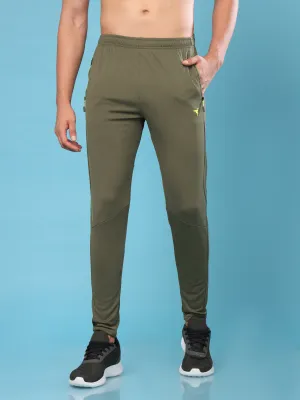 Men Solid Slim Fit Trackpants with TECHNO DRY Stretchable Fabric Sporty Stretch