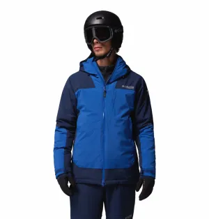 Columbia Men Navy Blue OmniHeat Infinity Cirque Bowl Down Jacket Protective Outerwear beach bonfire