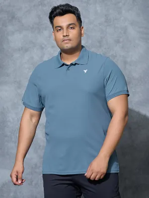 Lightweight Wear Men Plus Size Solid Polo T-shirt with MATPIQ