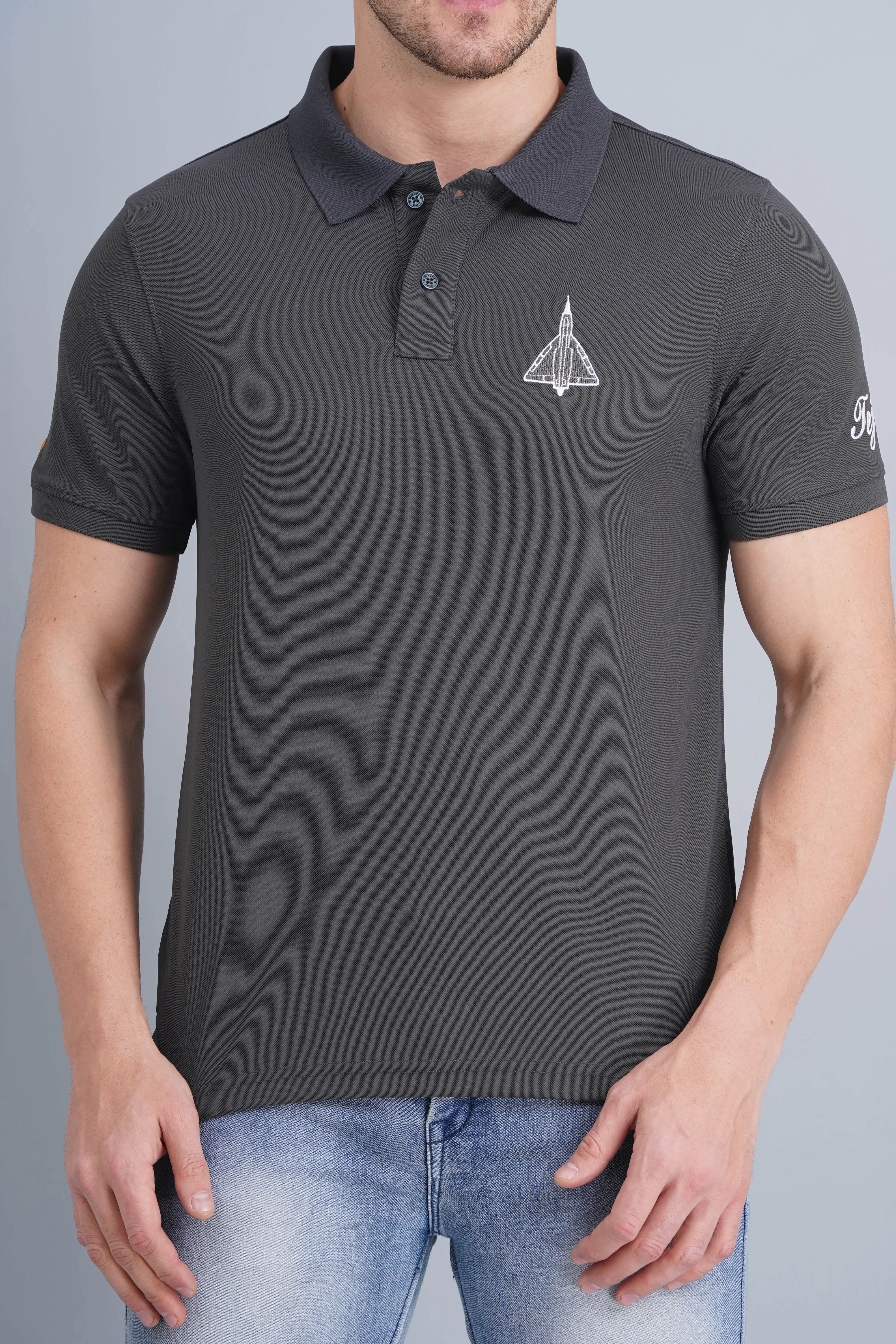 Streetwear Edge Men's Polo T Shirt Tejas Charcoal