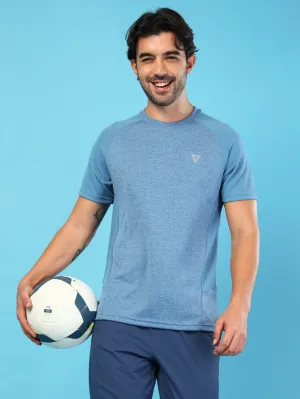 Men Solid Slim Fit Crew Neck T-shirt with DOUBLE?COOL hypoallergenic Washable