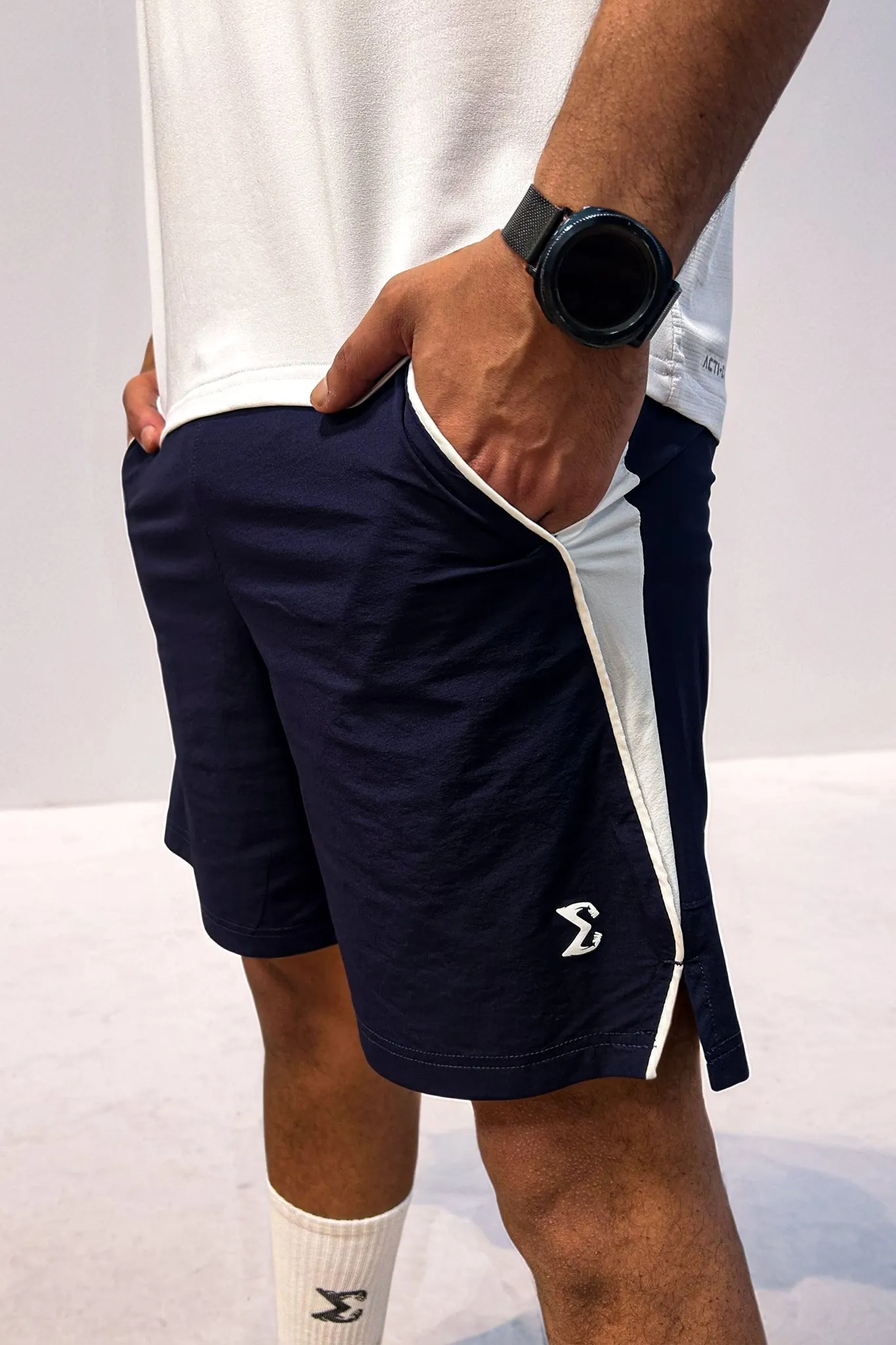 Endurance Training Short Navy Gusseted Crotch Design yoga clothing