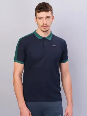 Men Colorblock Slim Fit Polo T-shirt with MATPIQ TearResistant Fiber