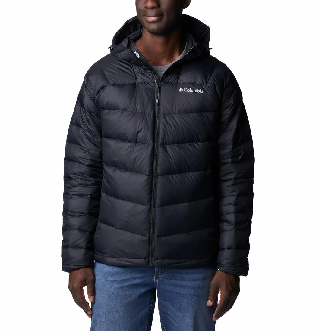 Columbia Men Black Centennial Creek II Down Hooded Jacket Conquer