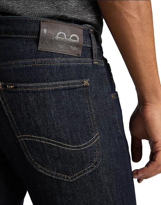 Lee pantalone jeans da uomo con gamba stratta Luke Heavyweight In Rinse Slim Tapered L719PX36 blu Gym Ready Evening Stroll Couple Look Athlete Fit Festival Outfit