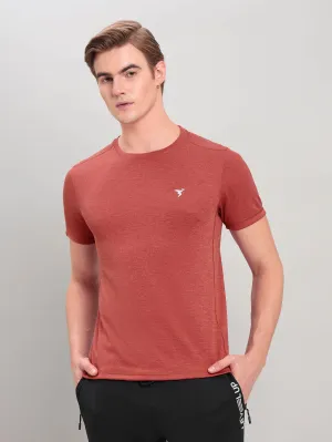 Men Solid Slim Fit Crew Neck T-shirt with DOUBLE COOL Flattering Shape