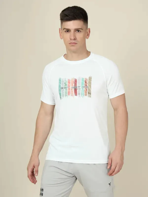 All Day Men Graphic Printed Slim Fit Crew Neck T-shirt with TECHNO COOL 