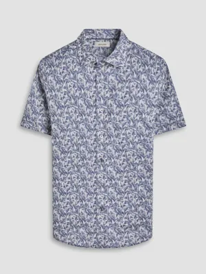 Bugatchi Miles OoohCotton Short-Sleeve Shirt - Graphite Easy Fashion