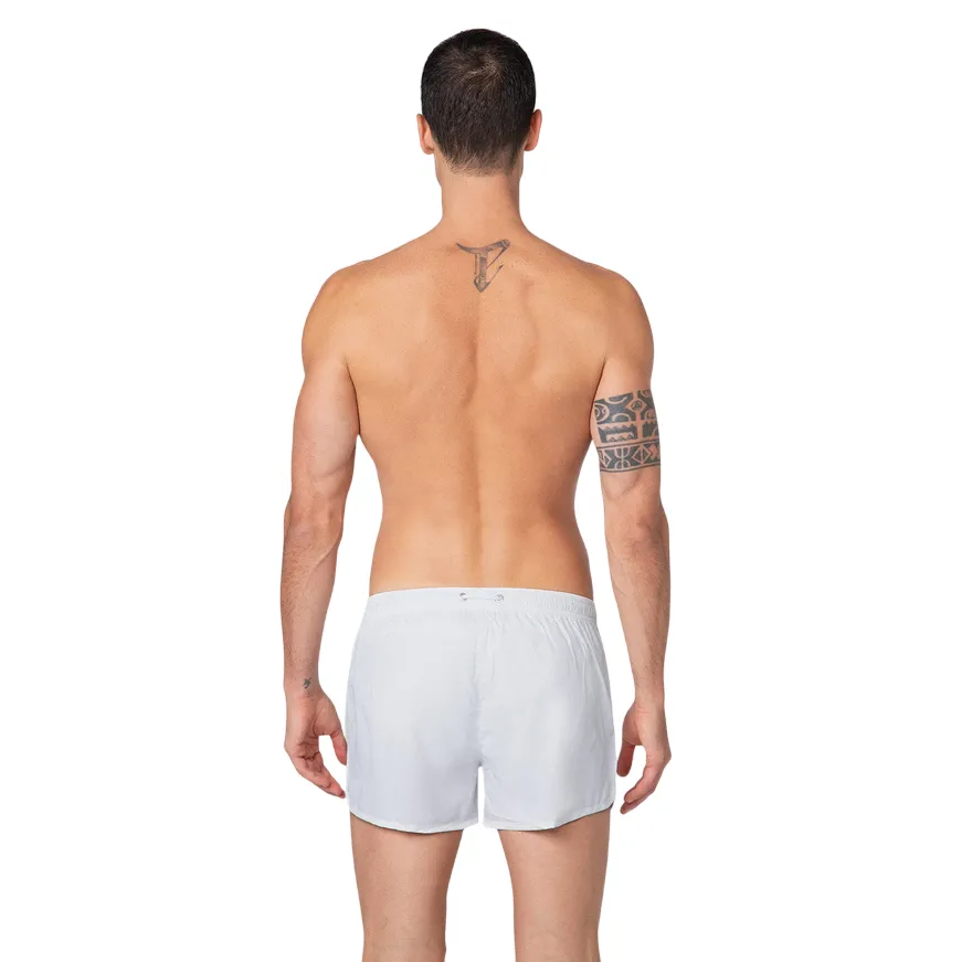 F**K pantaloncino costume mare da uomo M01BU03WH bianco entertainment industry Hidden Storage Compartment
