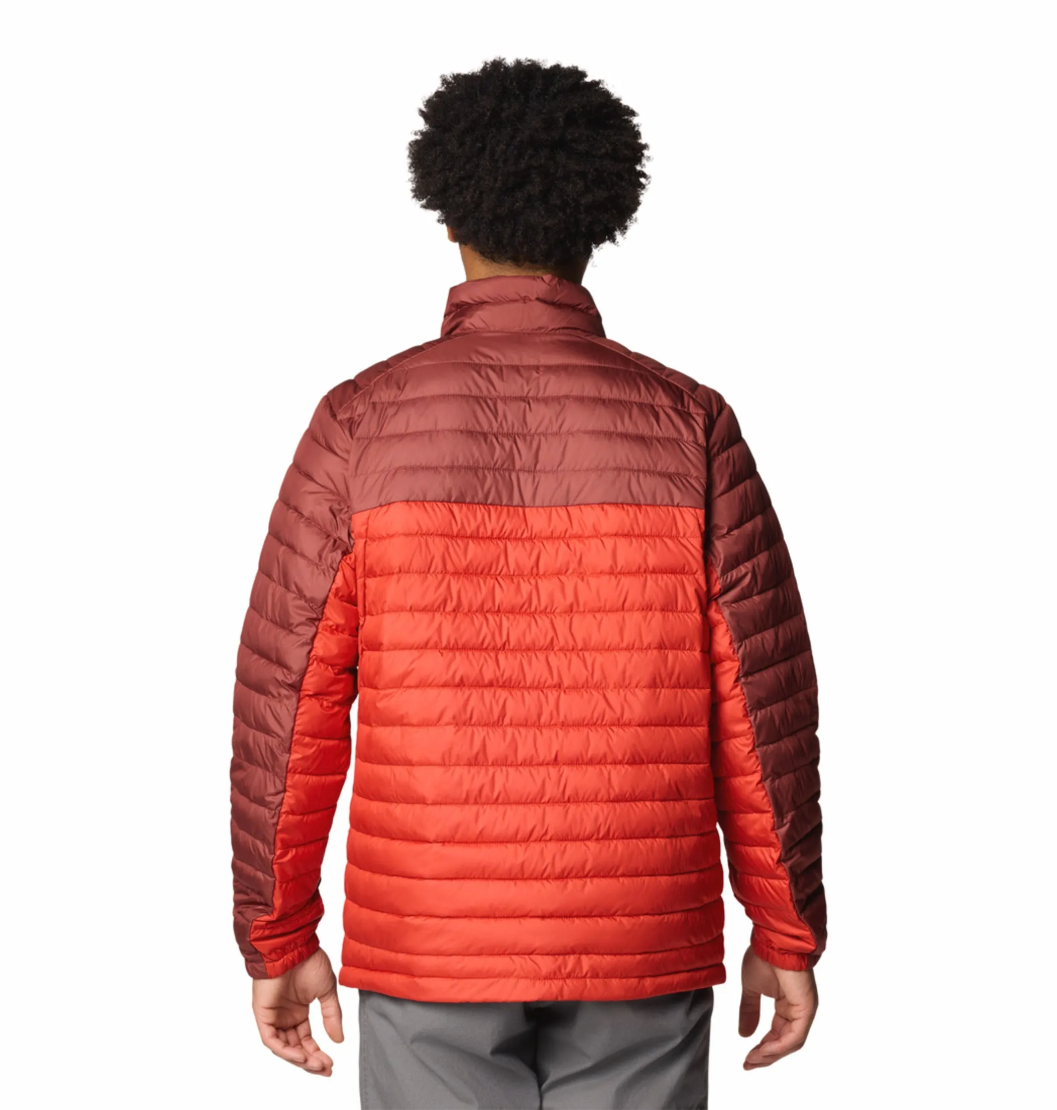 Columbia Men Red Silver Falls II Jacket Ventilated Back Panel