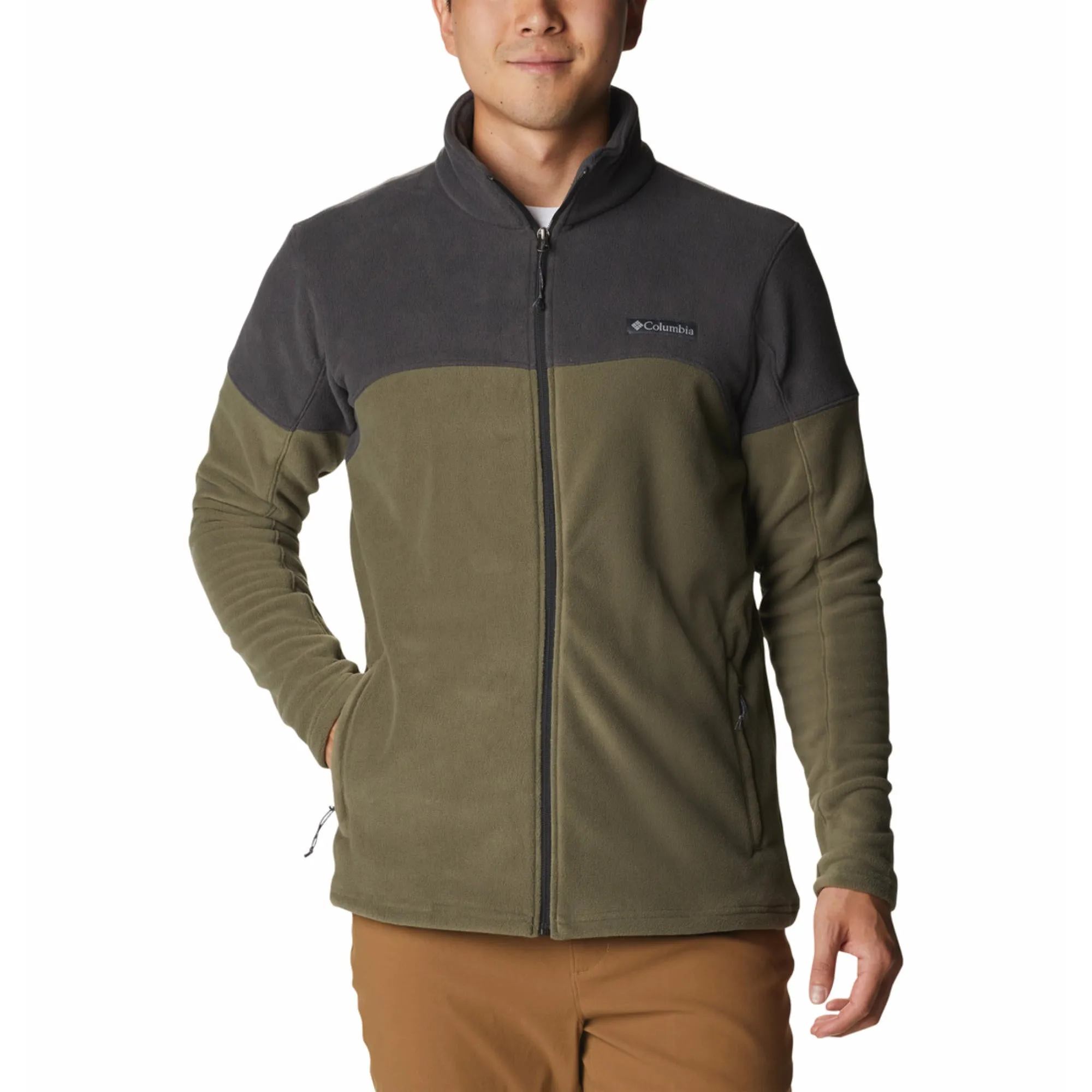 Columbia Men Green Basin Trail III Full Zip Commuter Fit Modern Vibe