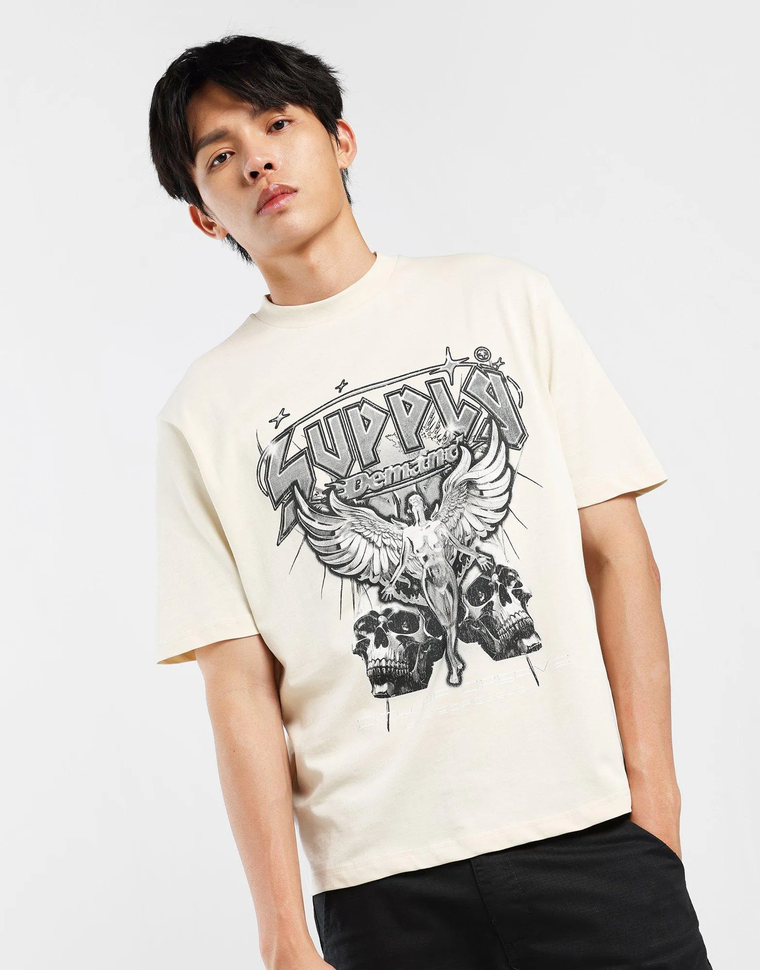 Drop Shoulder Design Stylish Design Tronic T-Shirt