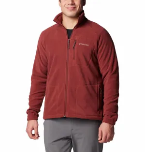 Columbia Men Red Fast Trek II Full Zip Fleece Wind Safe Snow Day
