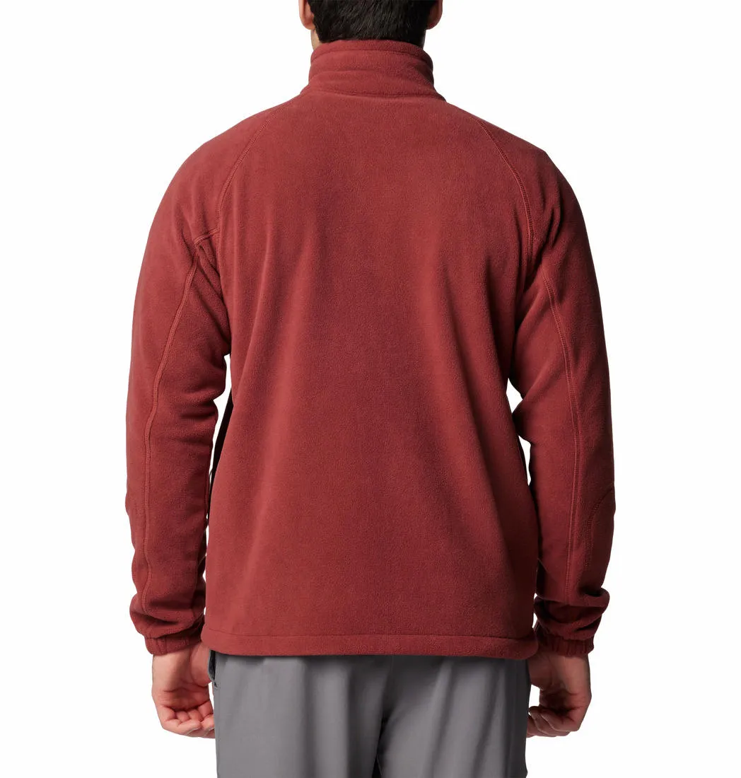 Morning Warmth Outdoor Task Columbia Men Red Fast Trek II Full Zip Fleece