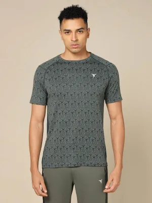Minimal Fashion Men Self Design Slim Fit Crew Neck T-shirt with DOUBLE COOL