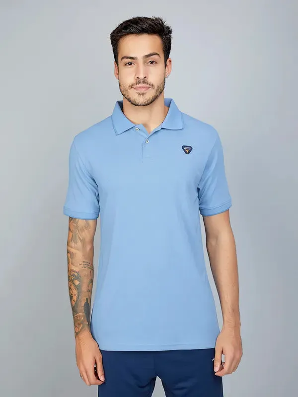 Hygroscopic Threads Dynamic Appearance Men Solid Slim Fit Polo T-shirt with TECHNO COOL 