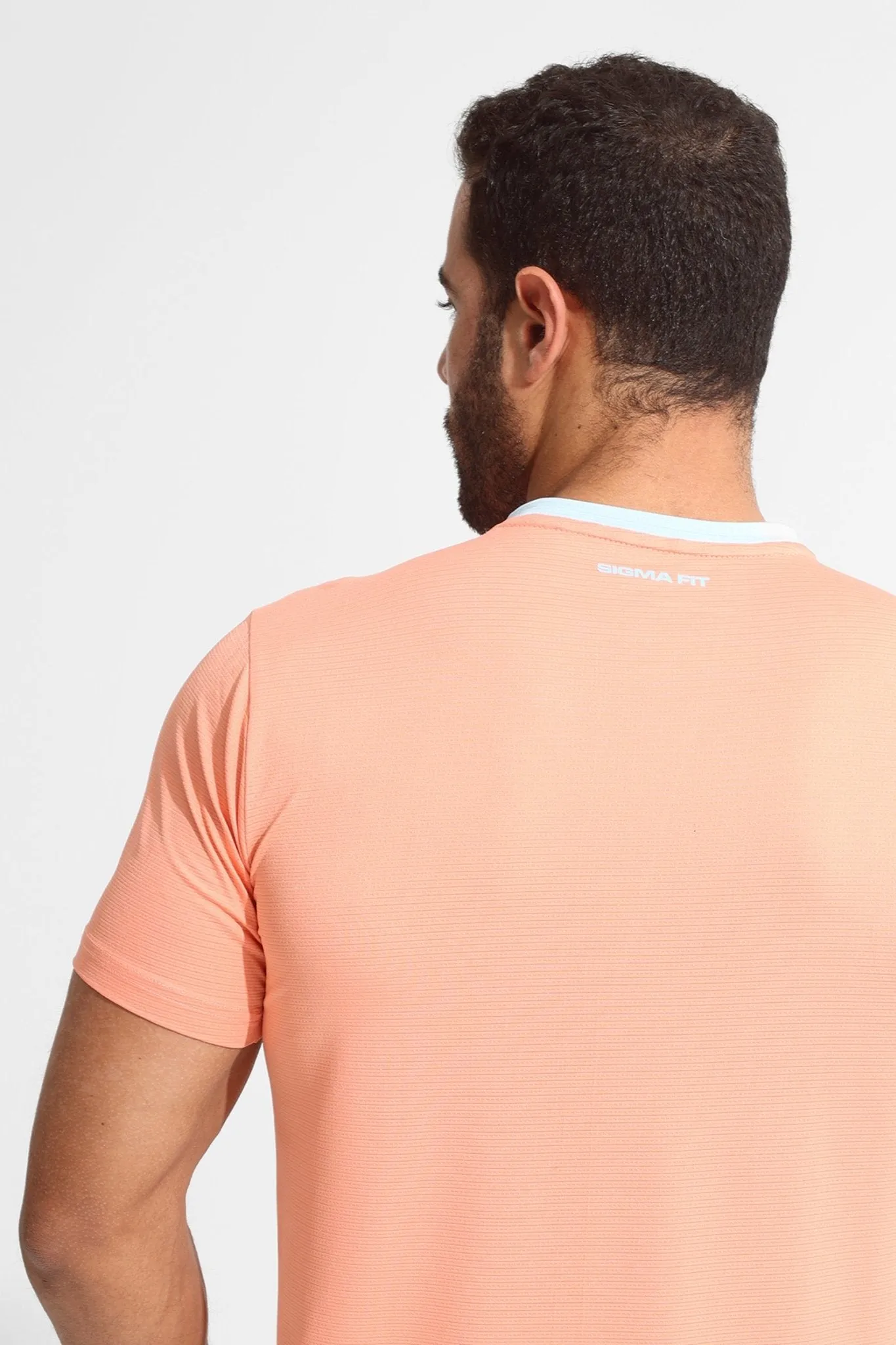 QuickDryingTech Spring Glow Racket Sports Tee Peach Pink