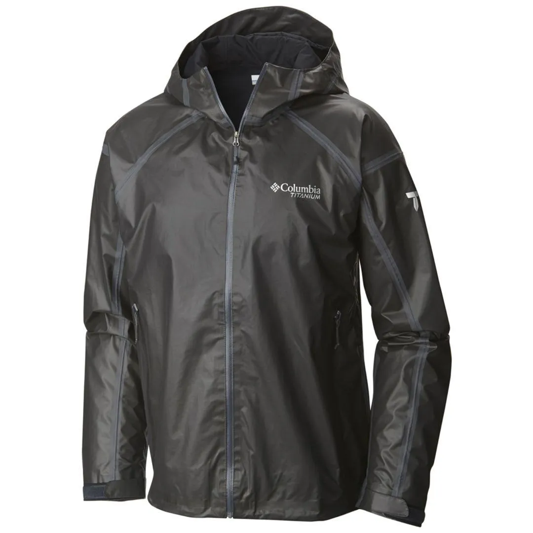 Columbia Men Black OutDry Ex Gold Tech Shell DualVentilation Zippers Cold Protection