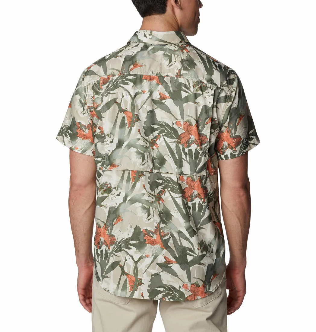 MoistureWicking Columbia Men Brown Silver Ridge Utility Lite Novelty SS (Sun Protection)