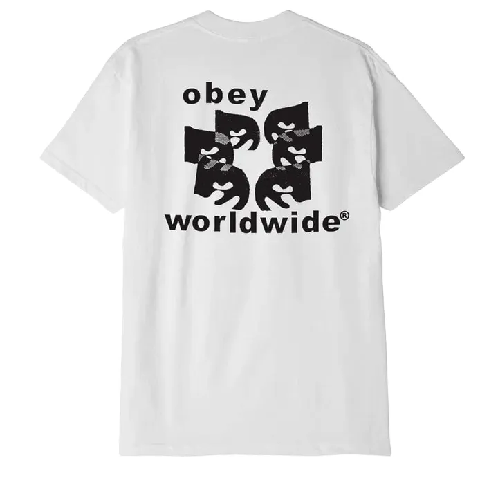 Obey maglietta manica corta da uomo Worldwide Eyes Classic 165263364 bianco Wear Resistant Fabric