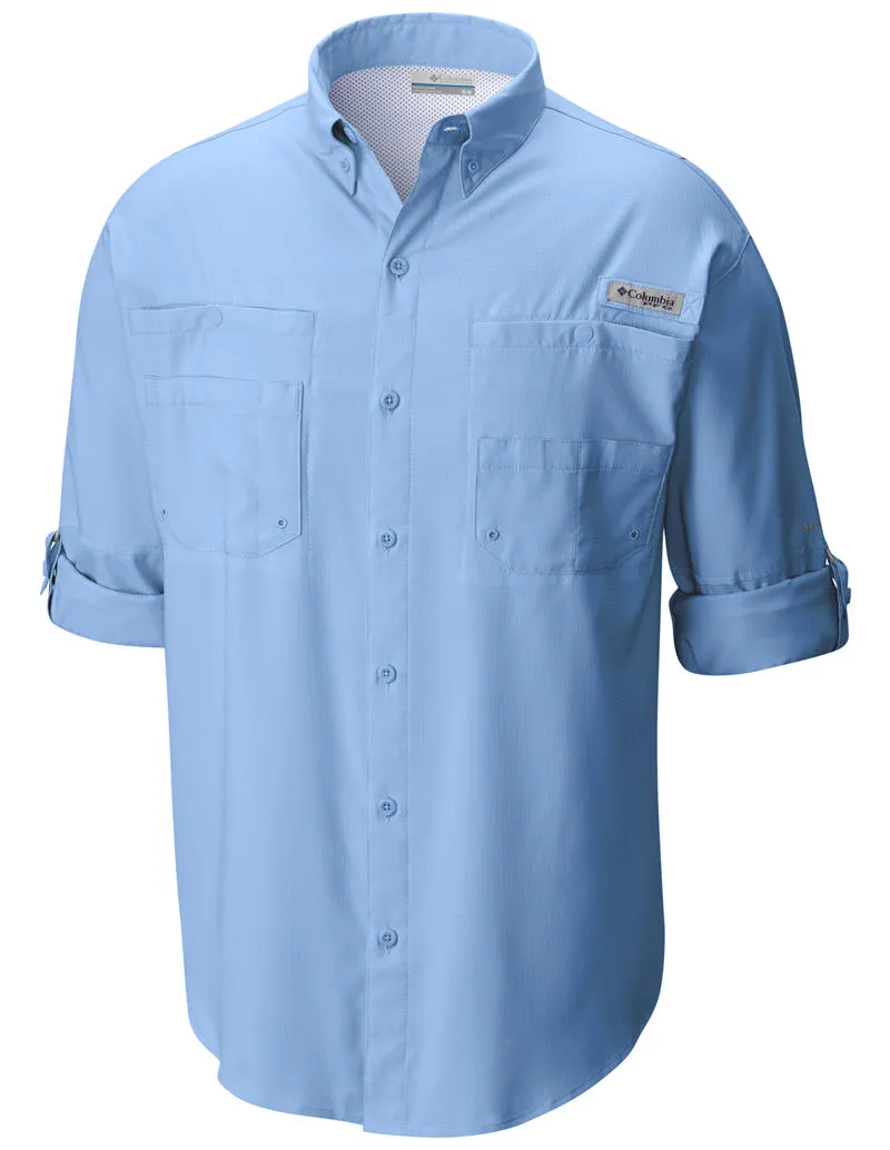 Summer Glow Columbia Men Blue Tamiami II SS Shirt (Sun Protection)