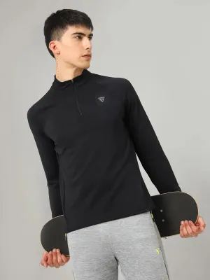 Men Solid Slim Fit Mock Neck Jacket with ELASTO PLUS Summer Outerwear