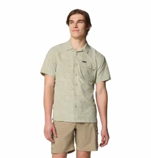 Surf Mood Columbia Men Green Tech Trail Utility Printed Woven SS (Sun Protection)
