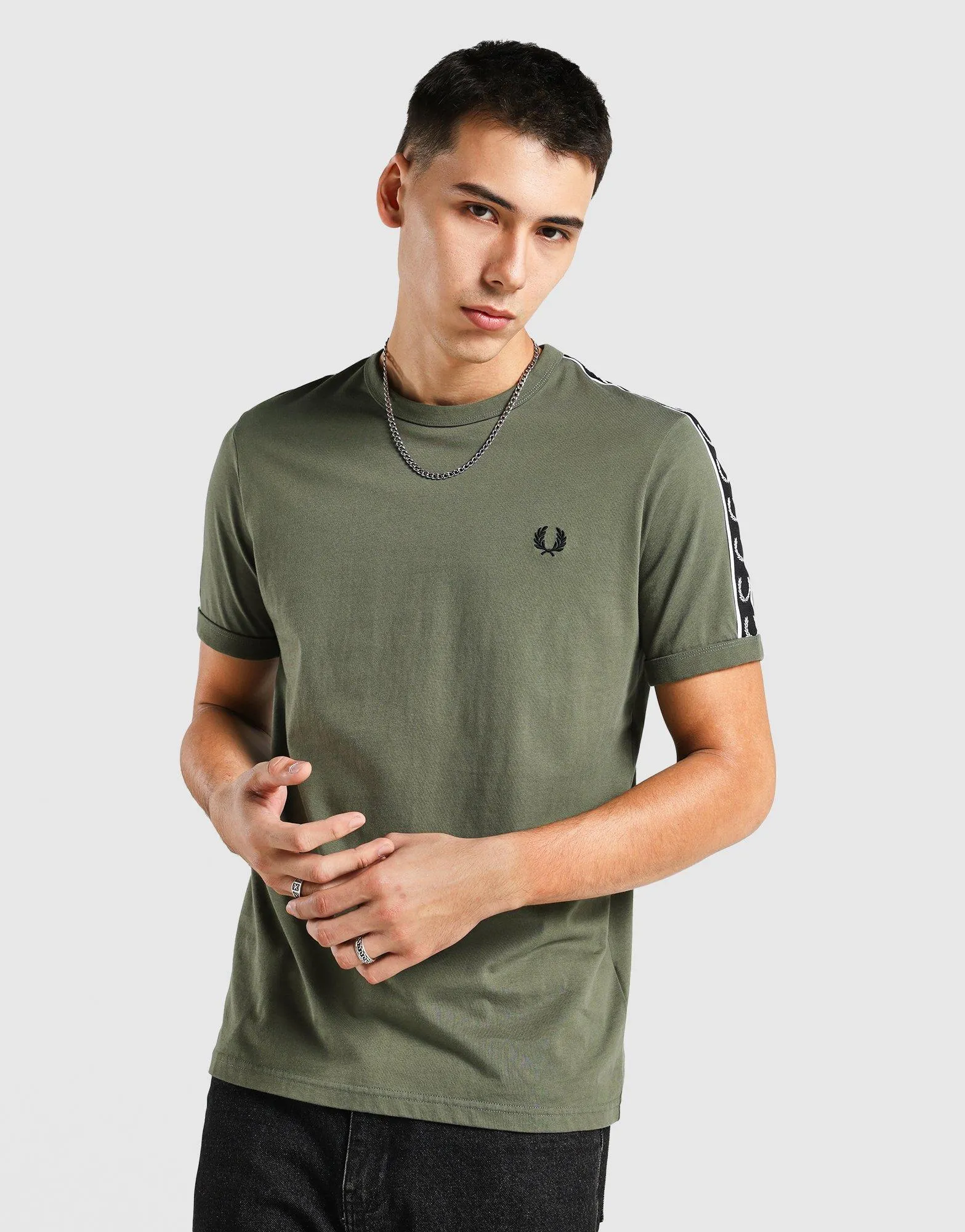 Tape Ringer T-Shirt Neutral Color Layering Comfort
