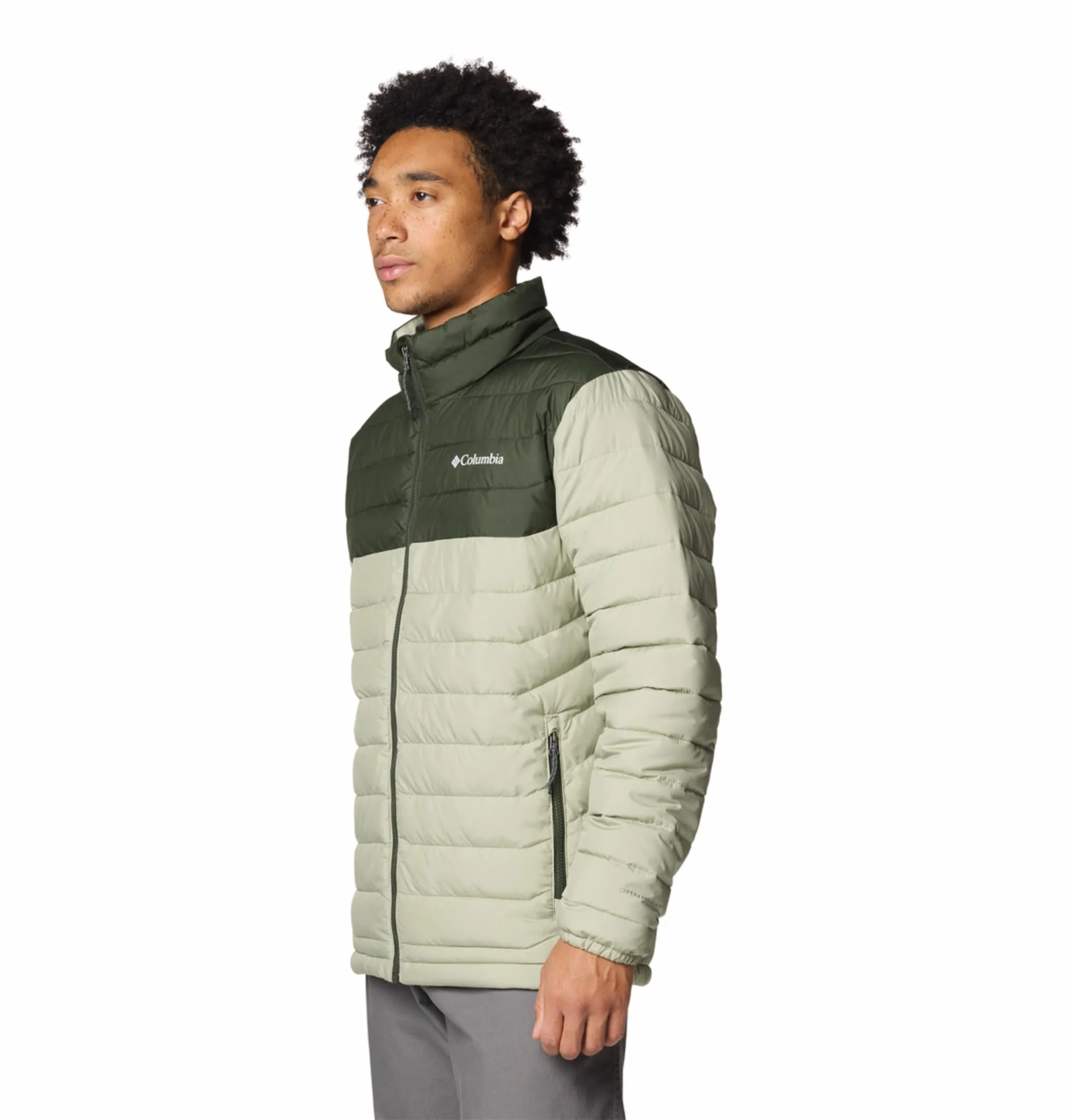 Columbia Men Green Powder Lite II Jacket Loungewear