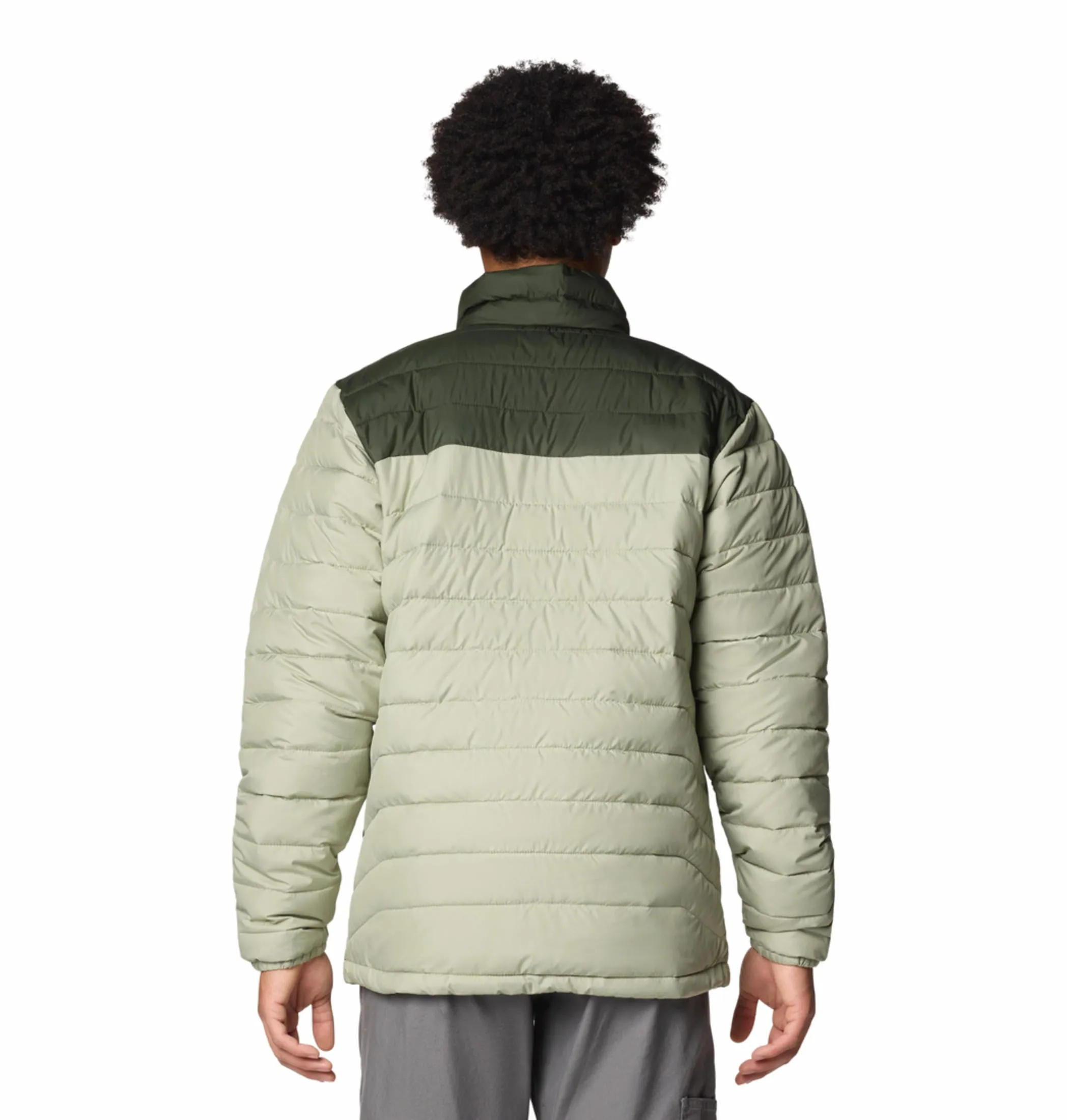 Columbia Men Green Powder Lite II Jacket Off Duty Protective Layer