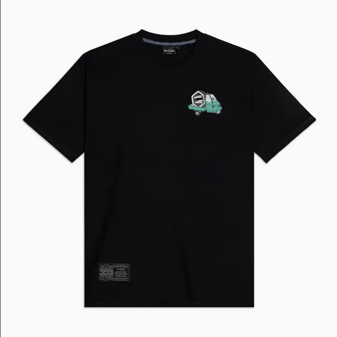 Dolly Noire T-shirt manica corta Tre Ruote Tee ts110-ta-01 nero Antibacterial Treatment Low Profile Silhouette