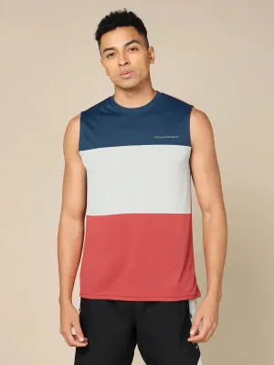 Mountain - capable machine washable material Men Colorblock Slim Fit Crew Neck Innerwear Vest with TECHNO COOL 