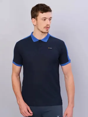 Men Colorblock Slim Fit Polo T-shirt with MATPIQ Minimal Comfort