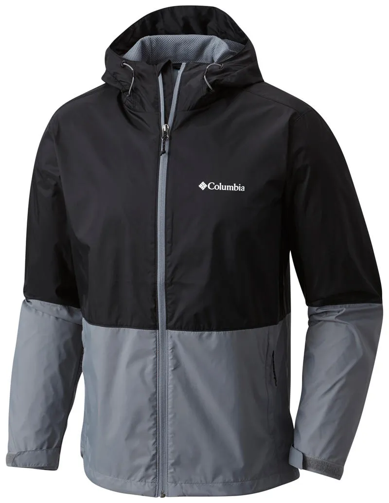 Columbia Men Black Roan Mountain Jacket Grid Fleece Lining