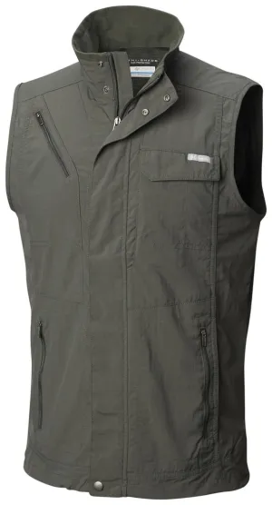 Columbia Men Green Silver Ridge II Vest (Sun Protection) Foldable Construction
