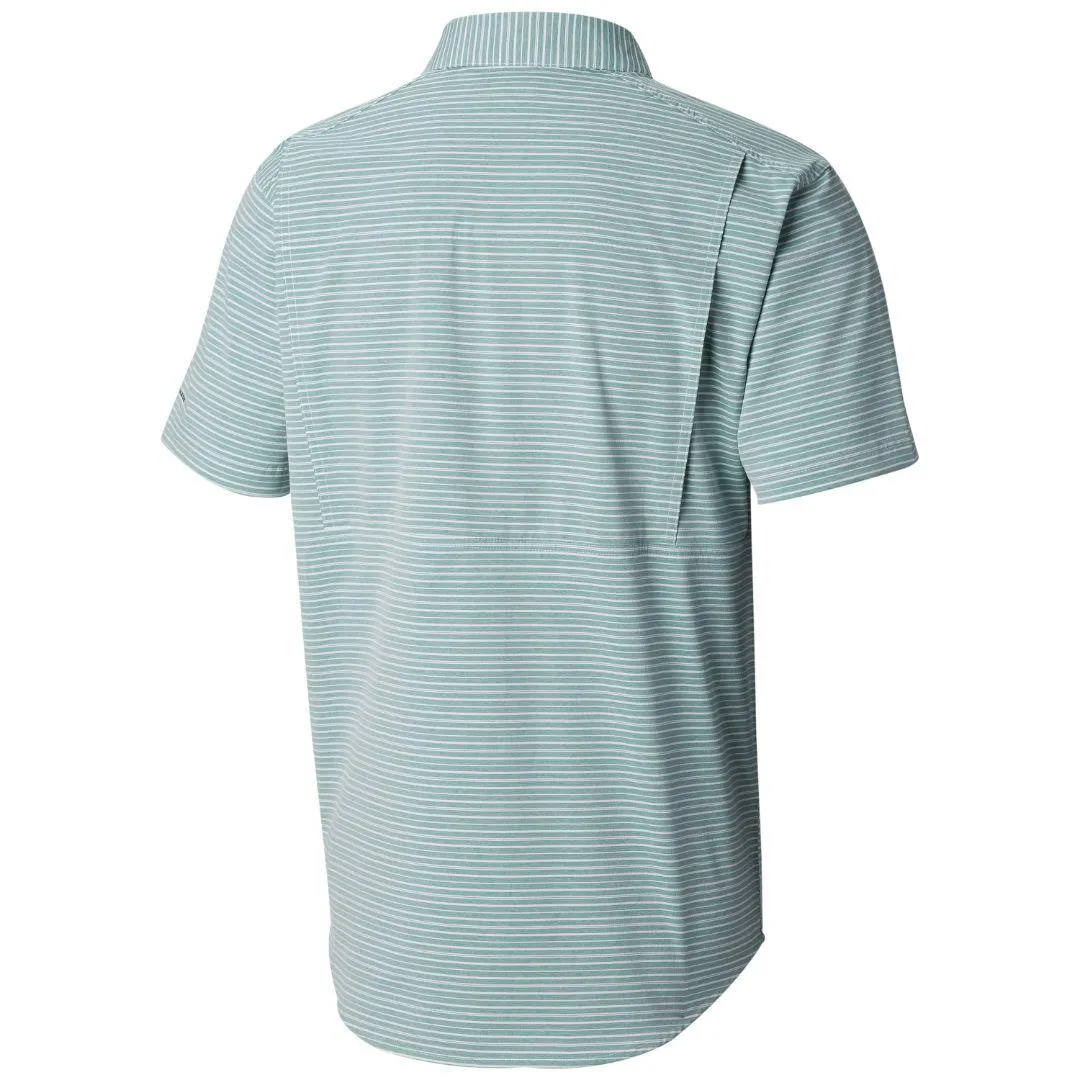 Creative Flow Columbia Men Blue Twisted Creek II Short Sleeve Shirt (Sun Protection)