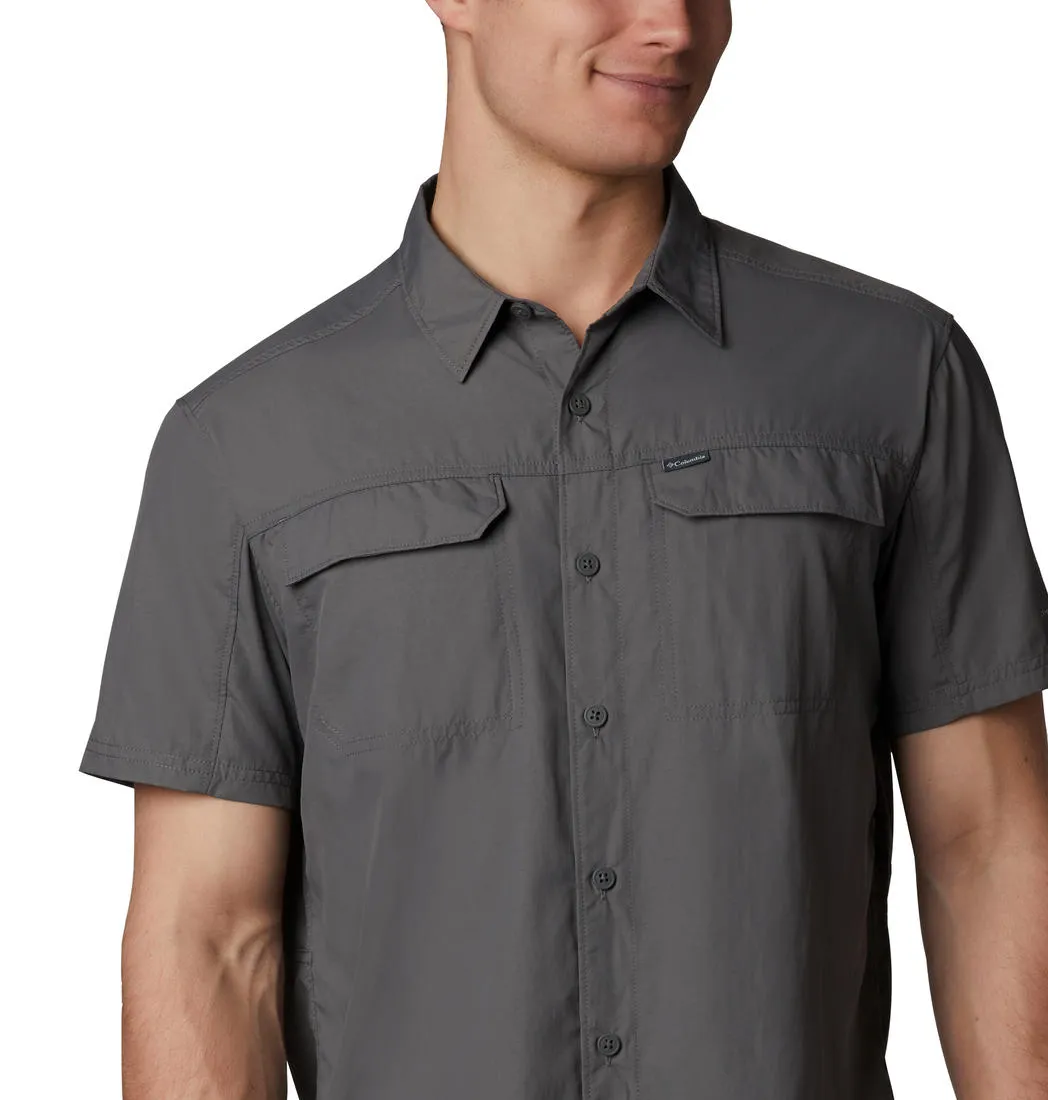 Multi-Purpose Wear Columbia Men Grey Silver Ridge 2.0 Short Sleeve Shirt (Sun Protection)
