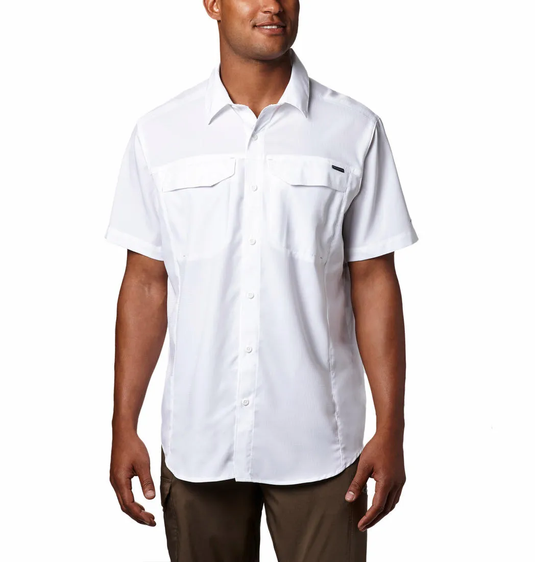 Columbia Men White Silver Ridge Lite Short Sleeve Shirt (Sun Protection) Comfortable Coat